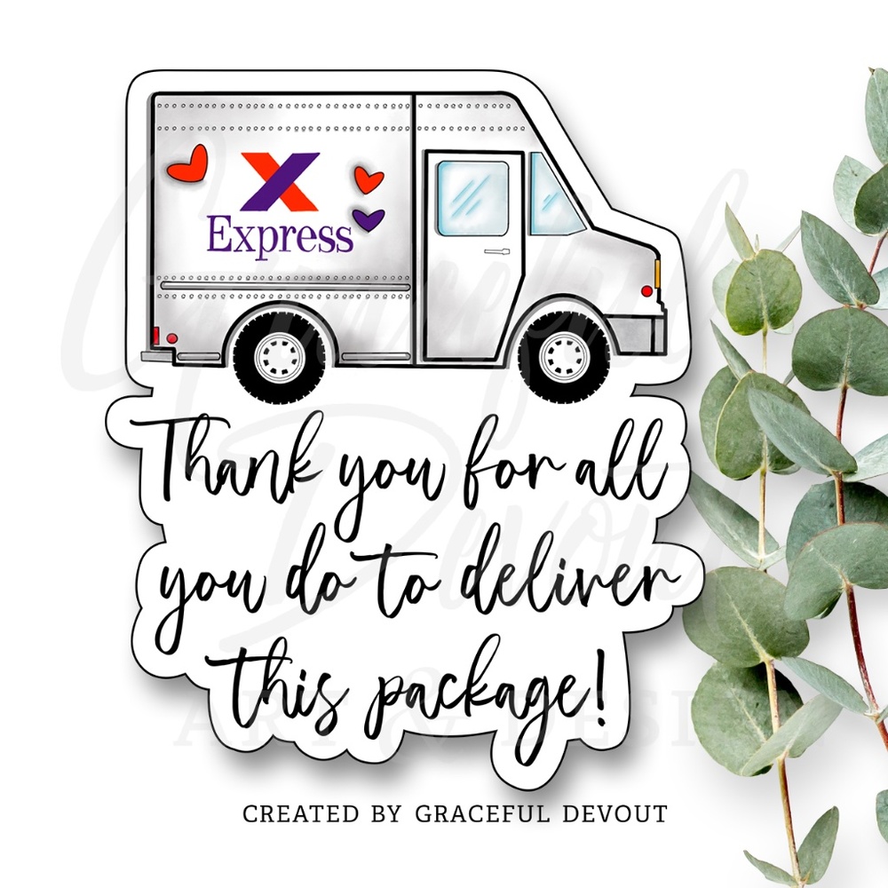 Thank You For All You Do To Deliver This- 2" (inches) (48ct.) Stickers